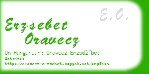 erzsebet oravecz business card